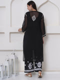Combo Black Cotton Chikankari Kurti For Women and Chikankari Plazzo By Saahiba | 70% OFF Today