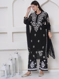 Combo Black Cotton Chikankari Kurti For Women and Chikankari Plazzo By Saahiba | 70% OFF Today