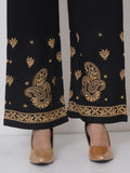 Black Golden Cotton Chikankari Plazzo For Women